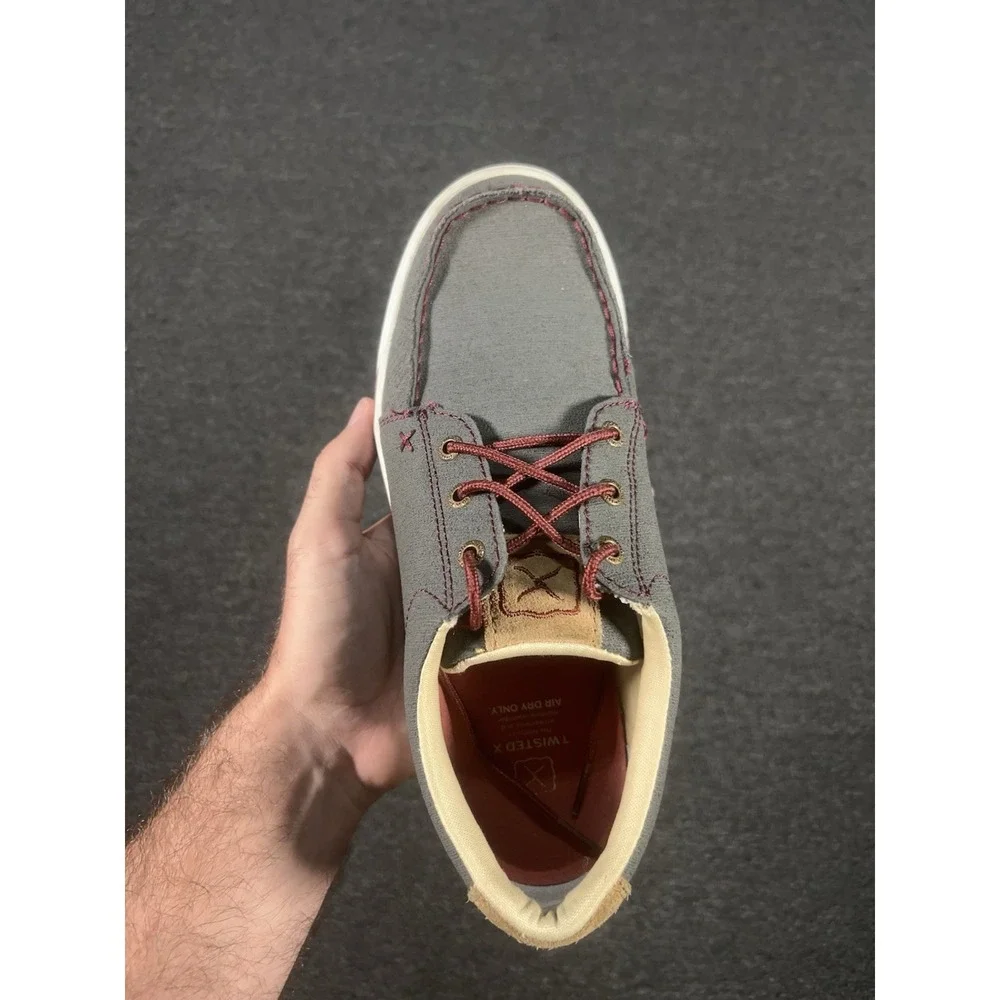 Twisted X Kicks Casual Moc Toe Shoes Womens Size 9M Gray Lace Up